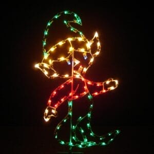 5' Elf Running Holiday Light Display