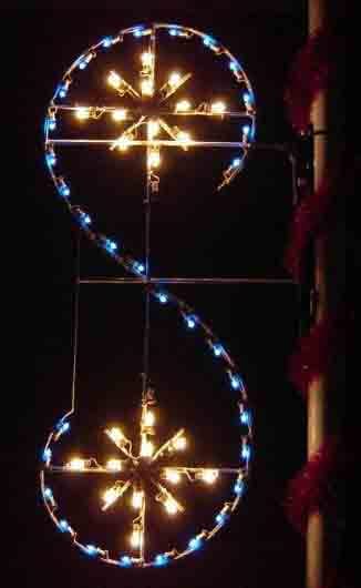 5.5' Silhouette Starburst Scroll Holiday Light Display