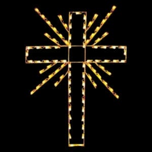 6' Deluxe Cross Holiday Light Display