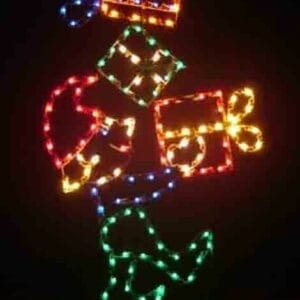 7' Elf With Packages Holiday Light Display