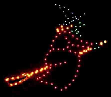 8' Wicked Witch Halloween Light Display