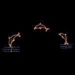 10' Animated Dolphin Arch Holiday Light Display