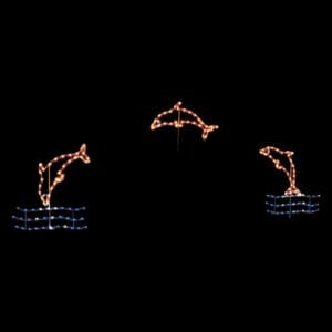 10' Animated Dolphin Arch Holiday Light Display