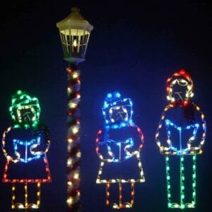 Caroling Scene Holiday Light Display