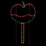 6' Candy Apple Holiday Light Display