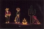 Cowboy Scene Holiday Light Display