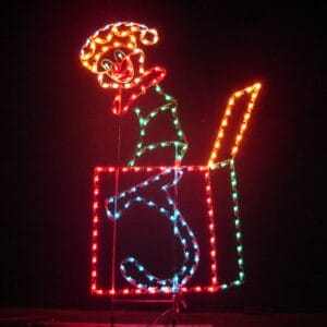 8' Animated Jack In The Box Holiday Light Display