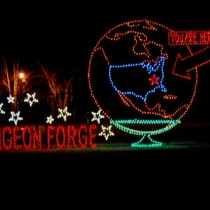 Location Globe Holiday Light Display