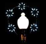 4' Lamppost Starburst Pole Mount Holiday Light Display