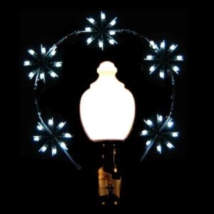 4' Lamppost Starburst Pole Mount Holiday Light Display
