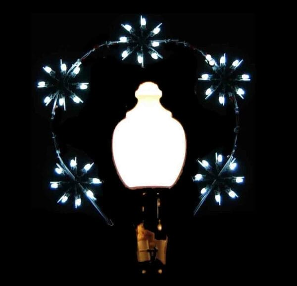 4' Lamppost Starburst Pole Mount Holiday Light Display