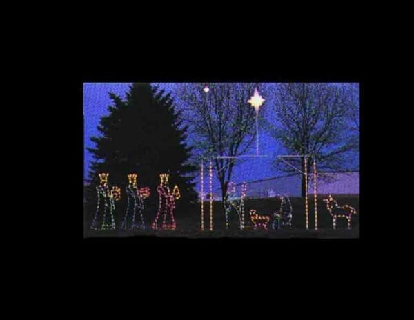 Nativity Scene Without Stable Holiday Light Display