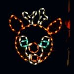 4' Silhouette Deer Face Holiday Light Display