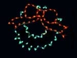 4' Silhouette Modern Wreath Holiday Light Display