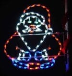 4.5' Santa Pole Mount Holiday Light Display