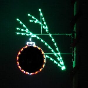 5' Ball Ornament With Sprigg Holiday Light Display