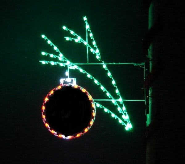 5' Ball Ornament With Sprigg Holiday Light Display