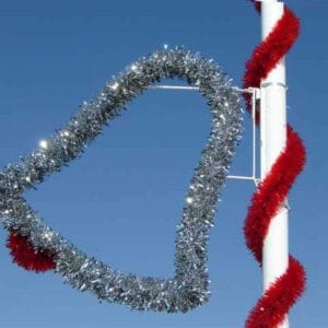 4' Garland Holiday Bell Pole Mount Holiday Light Display