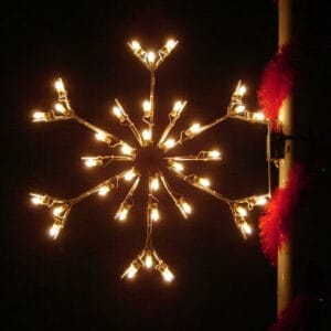 3' Silhouette Standard Snowflake Holiday Light Display
