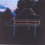 6' Piano Holiday Light Display