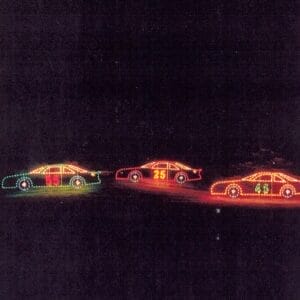 Race Car Scene Holiday Light Display