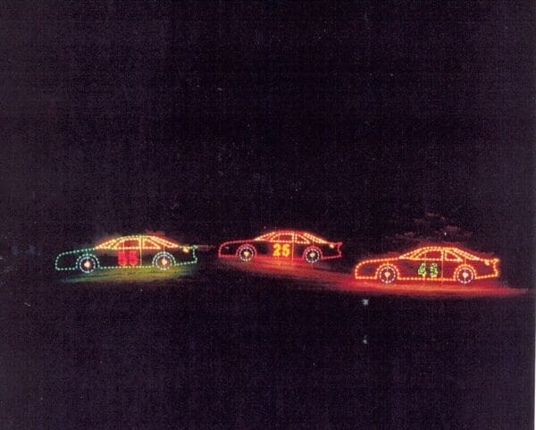 Race Car Scene Holiday Light Display