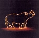 5' Rhino Holiday Light Display