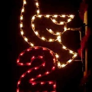 ' Twelve Days Of Christmas - Day 2 Pole Mount Holiday Light Display