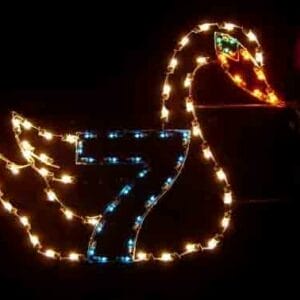 5' Twelve Days Of Christmas - Day 7 Pole Mount Holiday Light Display