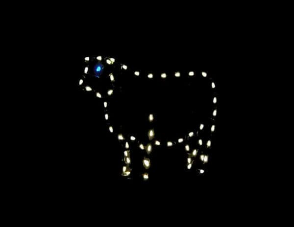 3' Sheep Holiday Light Display