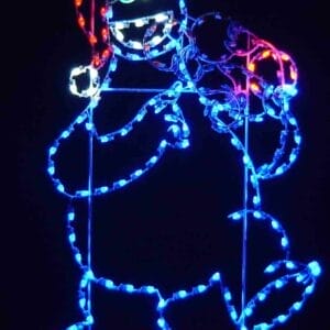 ANIMATED 8' COOKIE MONSTER with SANTA HAT