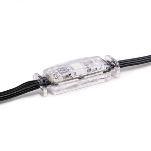 RGB Clear Pebble with Black Wire