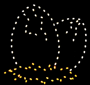 5' Dinosaur Eggs In Nest Holiday Light Display