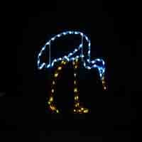 5' Crane Head Down Holiday Light Display