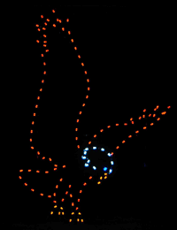 10' Eagle Descending Holiday Light Display