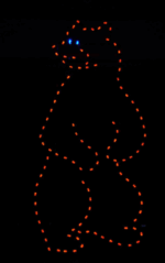 10' Standing Bear Holiday Light Display