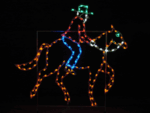 10' Cowboy On Horse Holiday Light Display
