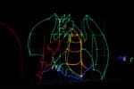15' Animated Dragon With Fire Holiday Light Display