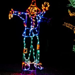 7' Animated Scarecrow Halloween Light Display