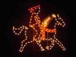 6' Indian Riding Horse Holiday Light Display