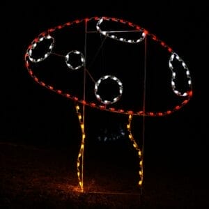 3' Mushroom Holiday Light Display
