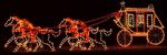 10' Animated 4 Horse Stagecoach Holiday Light Display