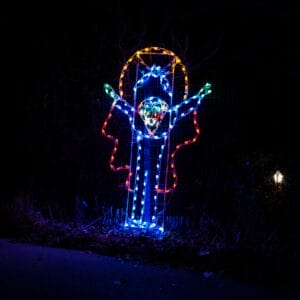 7' Dracula with Animated Bat Halloween Light Display