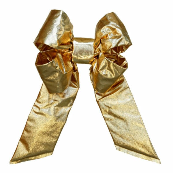 12" MYLAR GOLD CHRISTMAS BOW