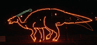 10' Parasaurolophus Holiday Light Display