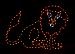 5' Lion Holiday Light Display