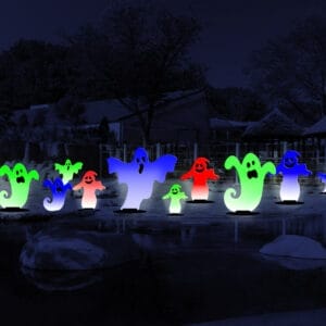5' Ghosts Halloween Light Display