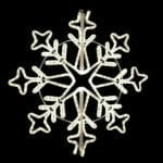36" Warm White Aspen Snowflake