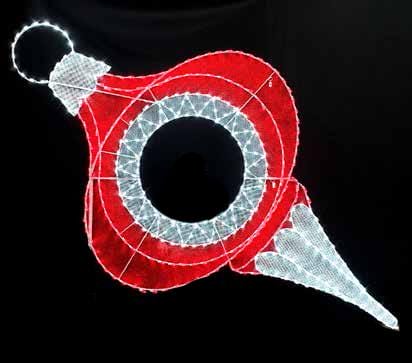 11' Finial Ornament Photo Frame Holiday Light Display