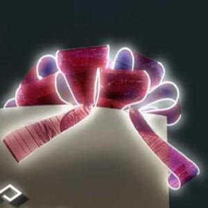 Giant Multi-Loop Bow Holiday Lighting Display